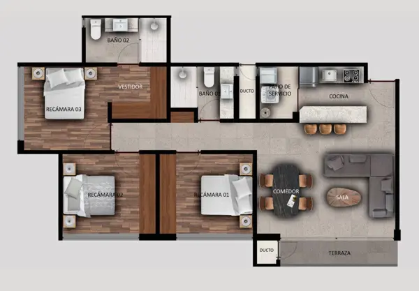 Departamento en venta en Montaña Monarca I, Morelia — foto 2 de 12