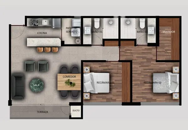 Departamento en venta en Montaña Monarca I, Morelia — foto 3 de 12