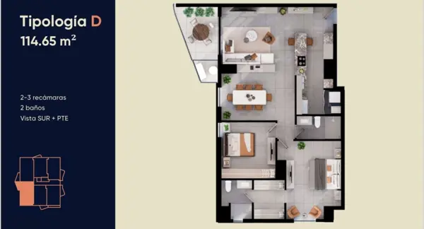 Departamento en venta en Santa Maria, Monterrey — foto 3 de 14