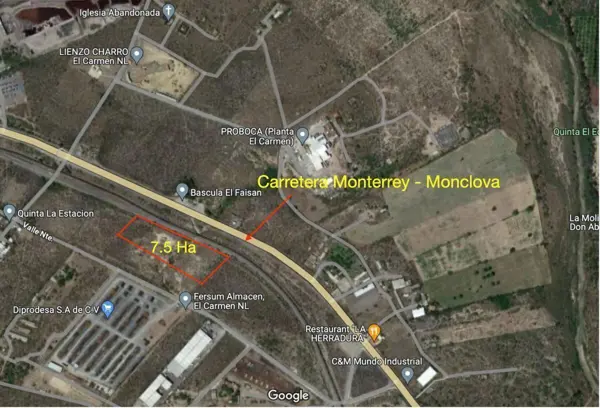 TERRENO INDUSTRIAL EN RENTA EL CARMEN, N.L.