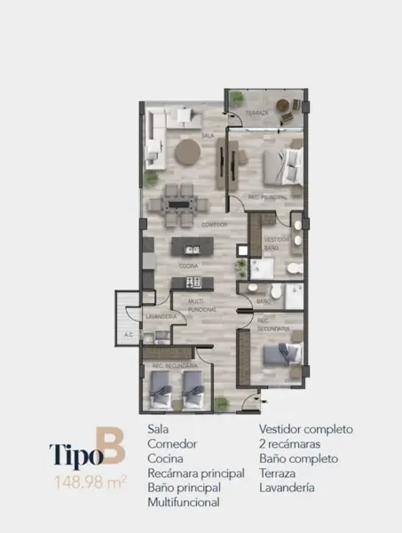 Departamento en venta en Ciudad Satelite, Monterrey — foto 2 de 20
