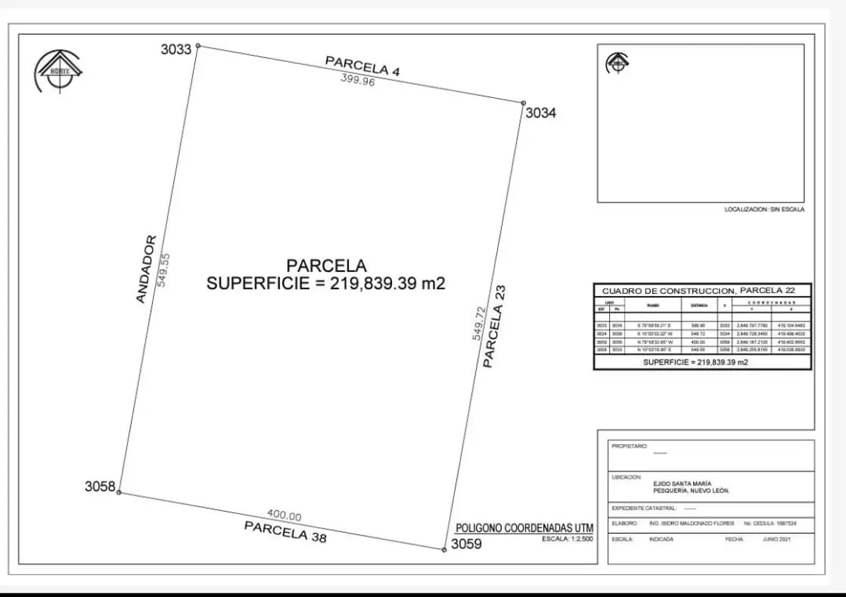 Terreno en venta en Hacienda Santa María la Floreña, Pesquería — foto 1 de 2