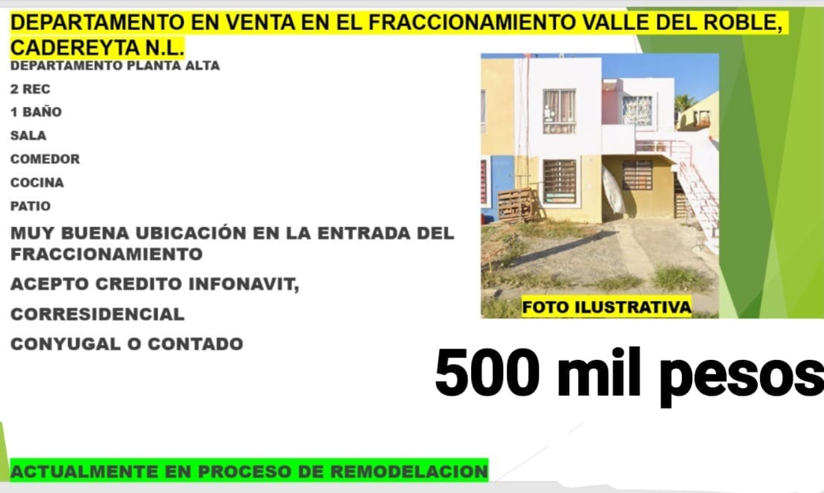 Departamento en venta en Valle del Roble, Cadereyta Jiménez