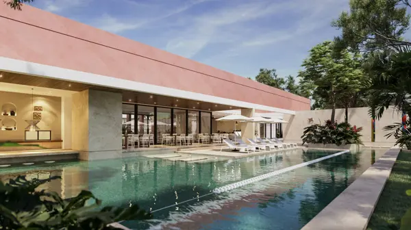 Casa de 4 Recámaras y Alberca en Privada en Conkal en Mérida Yucatán