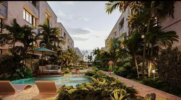 Departamento en Venta de 1 Recamara en Temozon Norte. Mod. Cedro