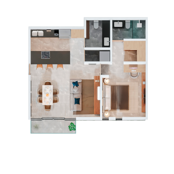 Departamento en venta en Temozon Norte, Mérida — foto 2 de 10
