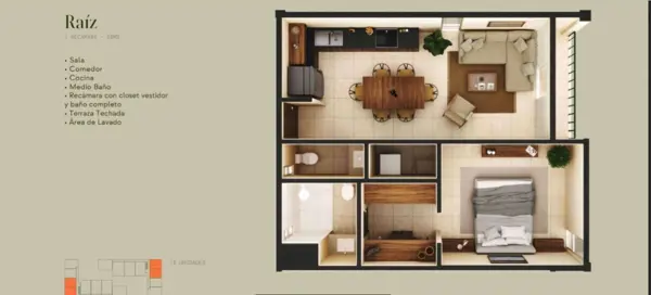 Departamento en venta en Dzitya, Mérida — foto 2 de 11