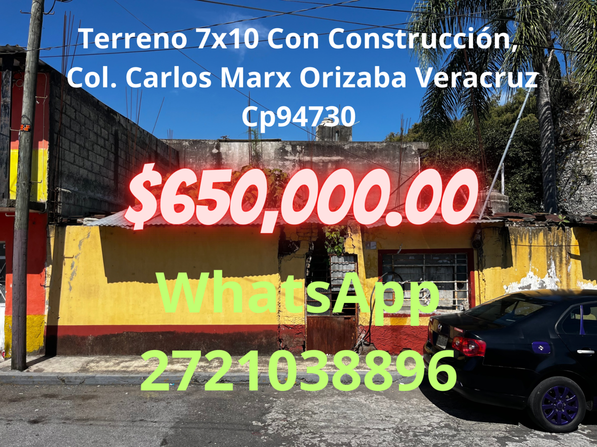 Terreno en venta en Carlos Marx, Orizaba — foto 1 de 8
