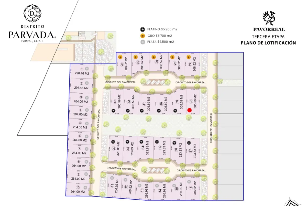 Terreno en venta DISTRITO PARVADA, Etapa 3: Pavorreal Terreno en venta DISTRITO PARVADA, Etapa 3: Pavorreal