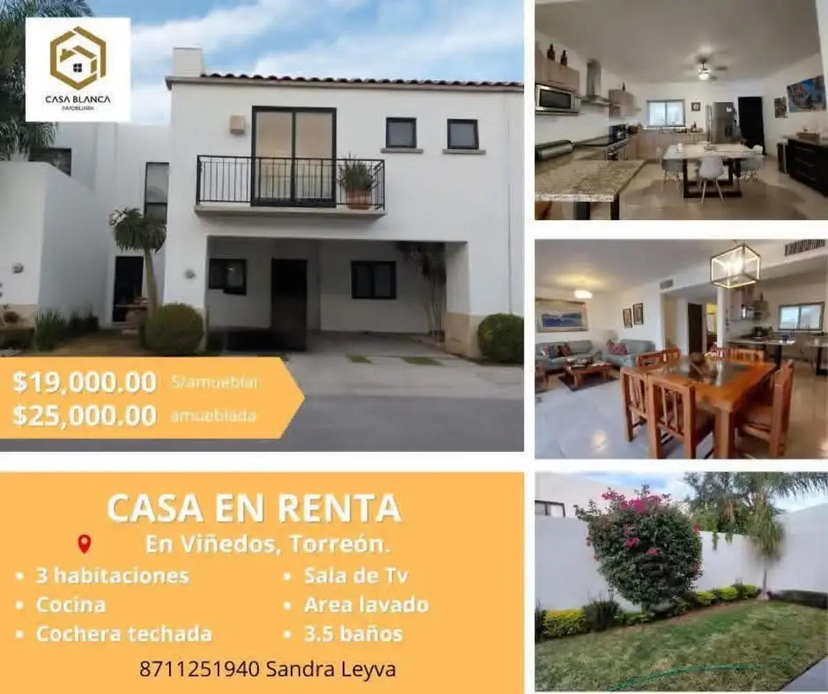 Casa en renta en Los Viñedos, Torreón — foto 1 de 13