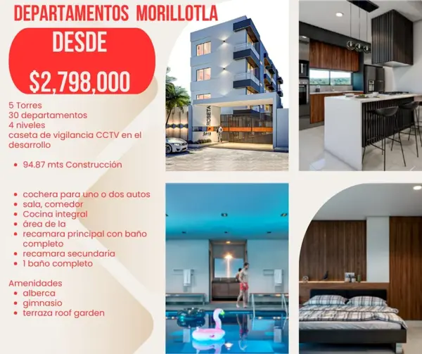 Departamento en venta en Morillotla, San Andrés Cholula — foto 3 de 14