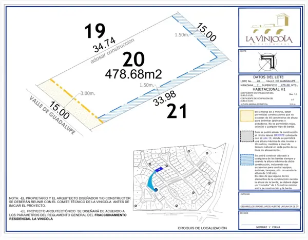 Terreno en venta en La Vinícola Residencial, Torreón — foto 3 de 4