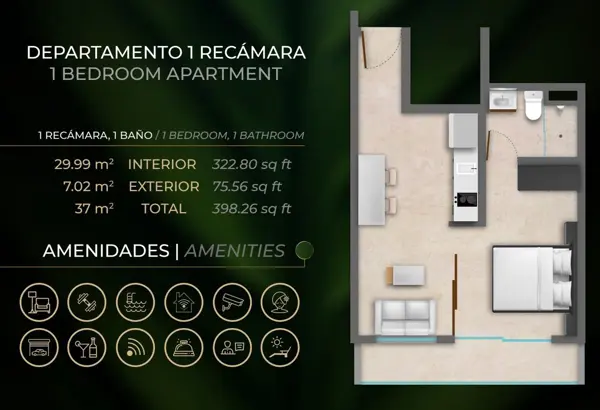Departamento en venta en Zazil Ha, Playa del Carmen — foto 2 de 10