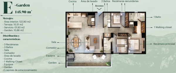 Departamento en venta en Colinas del Huajuco, Monterrey — foto 3 de 12