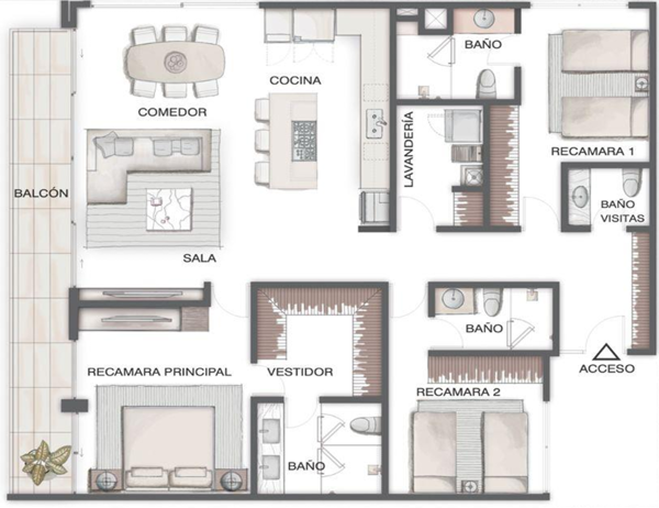 Departamento en venta en Del Valle, San Pedro Garza García — foto 3 de 3
