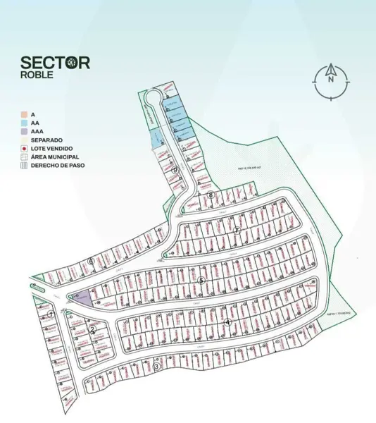 Terreno en venta en Bosques de las Misiones, Sector Roble