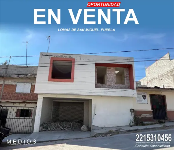 Casa en Remate en Lomas de San Miguel, Puebla a 7min de C.u, Buap, Precio Negociable