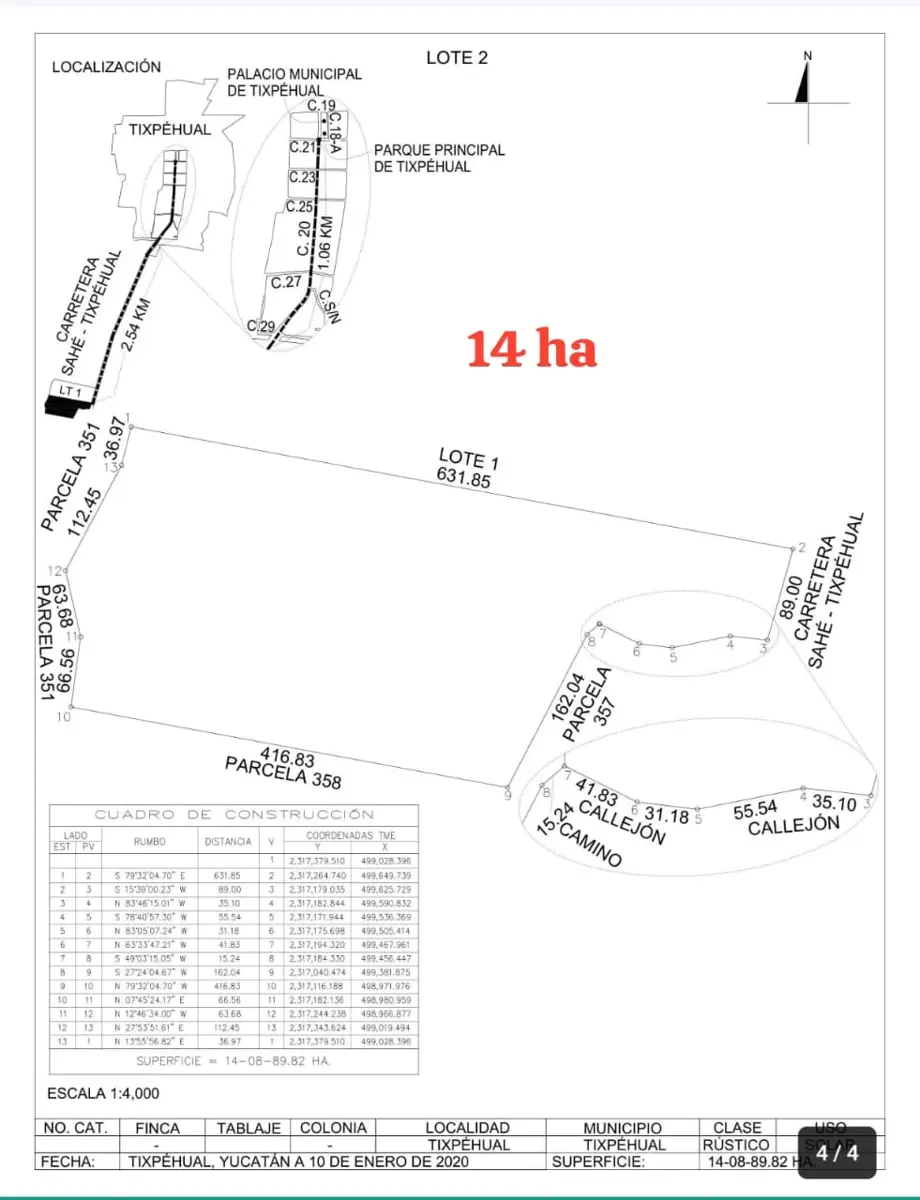 Terreno en venta en Tixpehual, Tixpéhual — foto 1 de 2