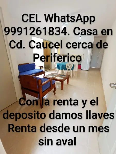 En MERIDA Renta temporal sin aval, Casa cerca del Aeropuerto