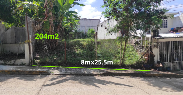 204 m2 de terreno en Circulo Michoacano, Poza Rica de Hgo, Veracruz