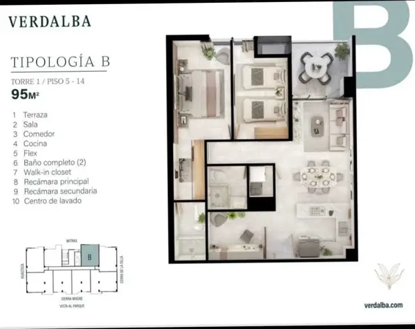 Departamento en venta en Santa Maria, Monterrey — foto 3 de 6