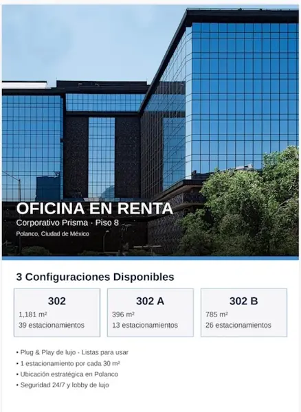 Oficina en renta en Polanco I Sección, Miguel Hidalgo — foto 2 de 4
