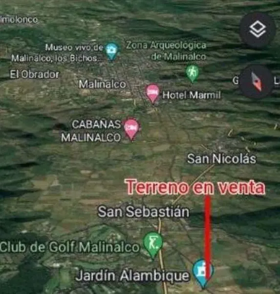 Terreno en venta en Malinalco, Malinalco — foto 3 de 3