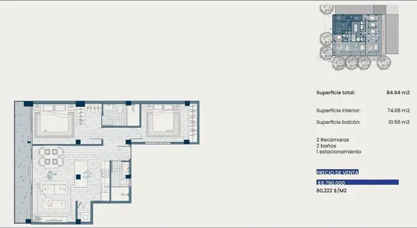 Departamento en venta en Cuauhtemoc, Cuauhtémoc — foto 2 de 13