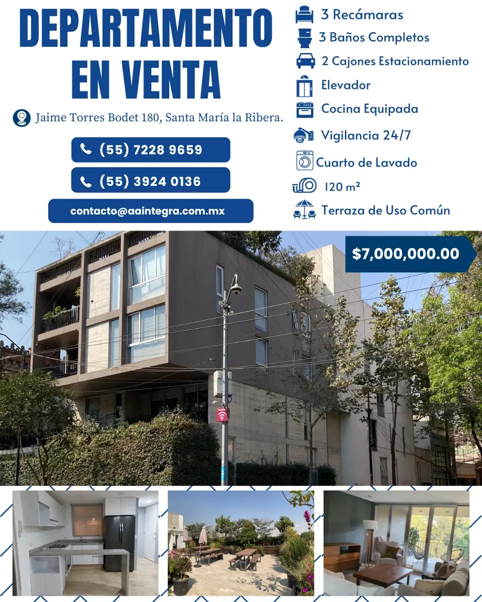 Departamento en venta en Santa Maria la Ribera, Cuauhtémoc — foto 1 de 18