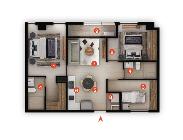 Departamento en Venta en Mitras Centro, Monterrey, Nuevo León 2