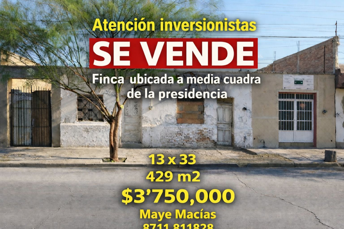 Terreno en venta en Torreon Centro, Torreón