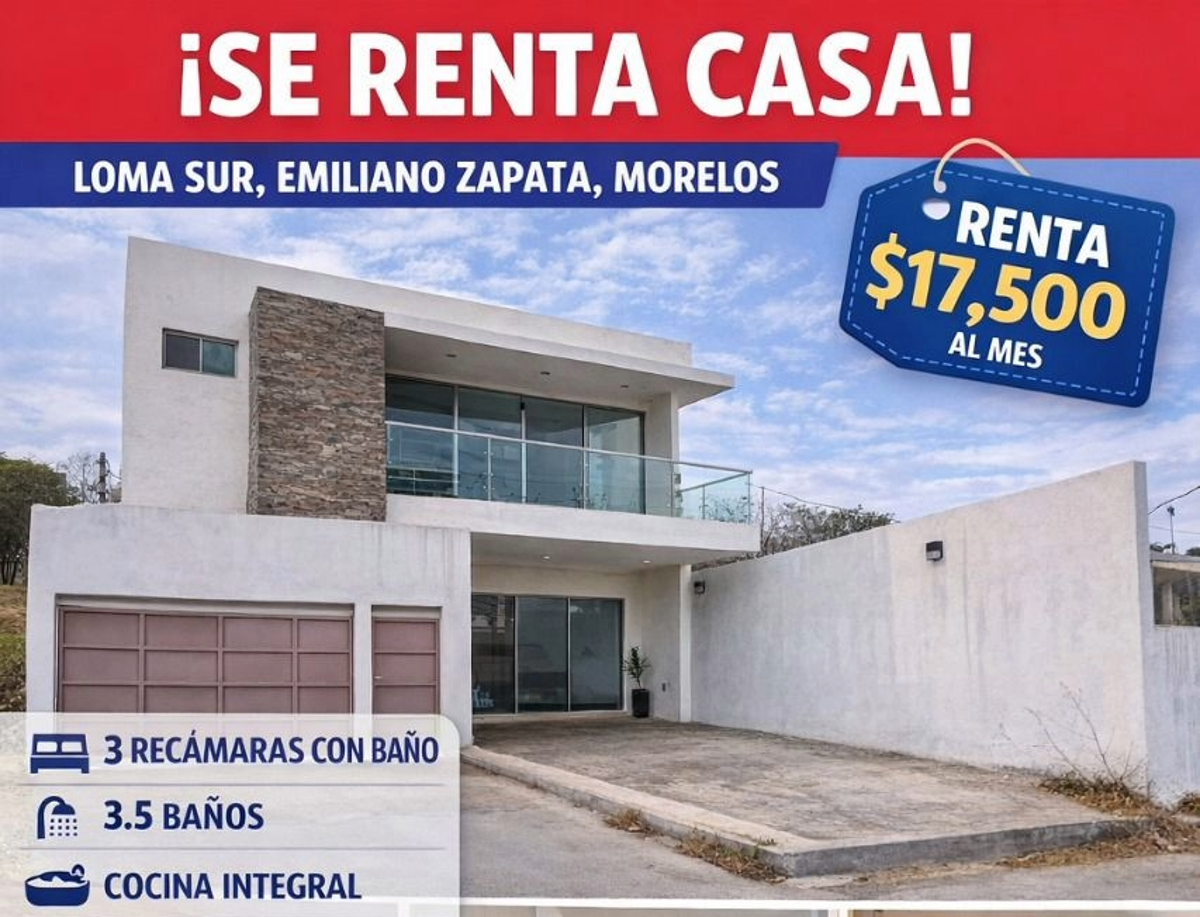 Casa en renta en Loma Sur, Emiliano Zapata — foto 1 de 5
