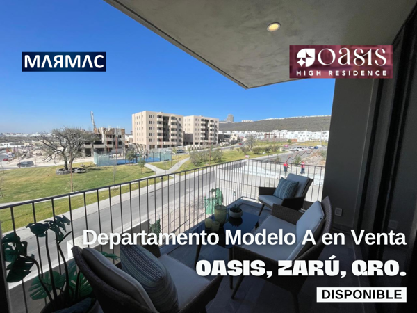 Departamento Modelo A en Venta | Oasis High Residence, Zarú | El Marqués, Qro,