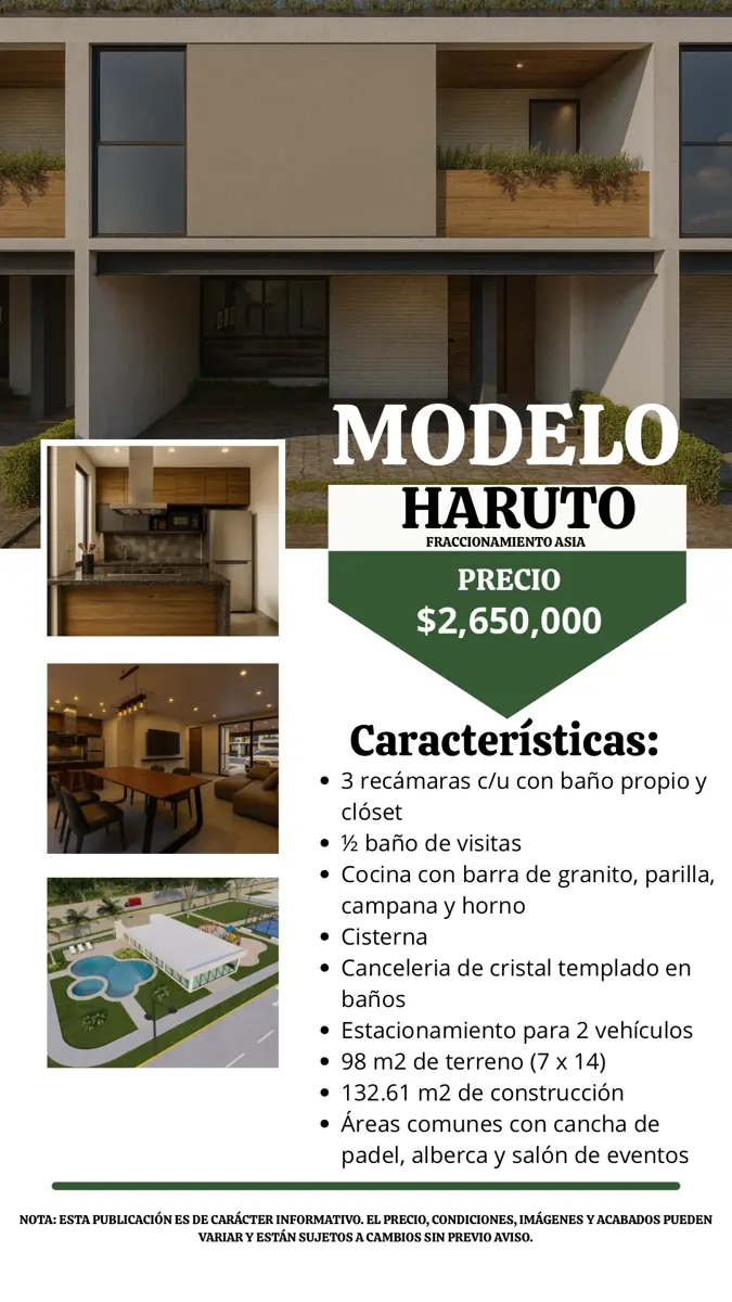 En venta, casas nuevas de 2 y 3 recámaras en el Fraccionamiento Asia (pasando Pomoca). En venta, casas nuevas de 2 y 3 recámaras en el Fraccionamiento Asia (pasando Pomoca).