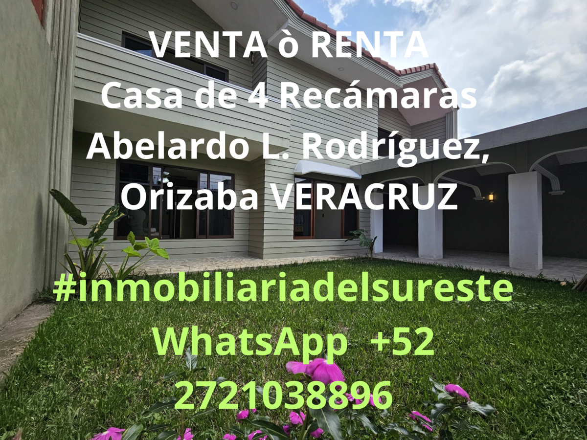 Casa en renta en Abelardo L Rodriguez, Orizaba — foto 1 de 22