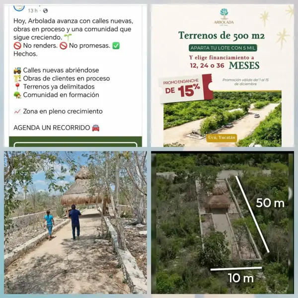 Terrenos Arbolada Ucu Yucatán de 500m² agenda tu cita