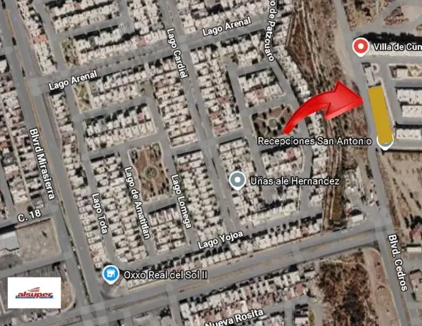 Terreno de 3 lotes comerciales en Real del Sol