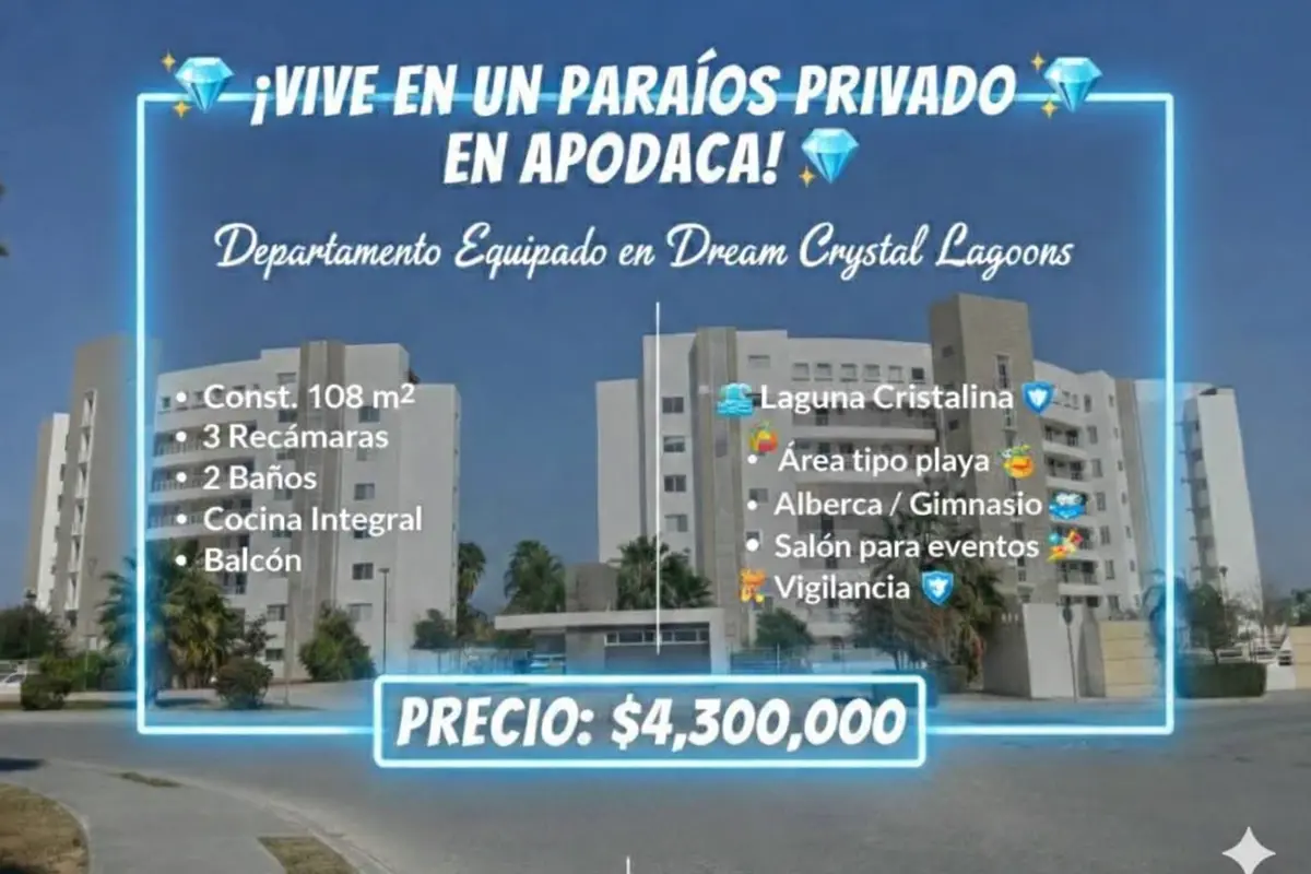 Departamento en venta en Concordia Norte, Apodaca — foto 1 de 9