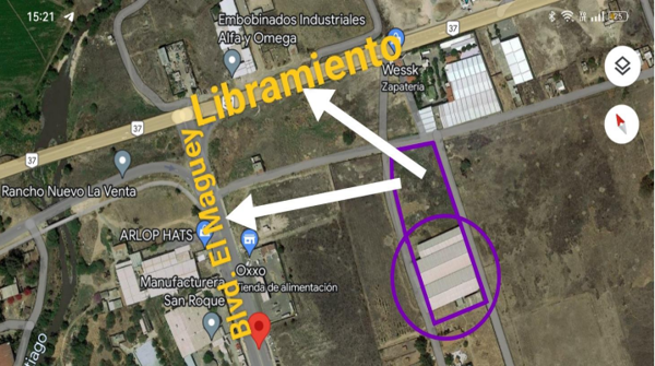 Terreno Industrial en Venta en El Maguey, San Francisco del Rincón, Guanajuato