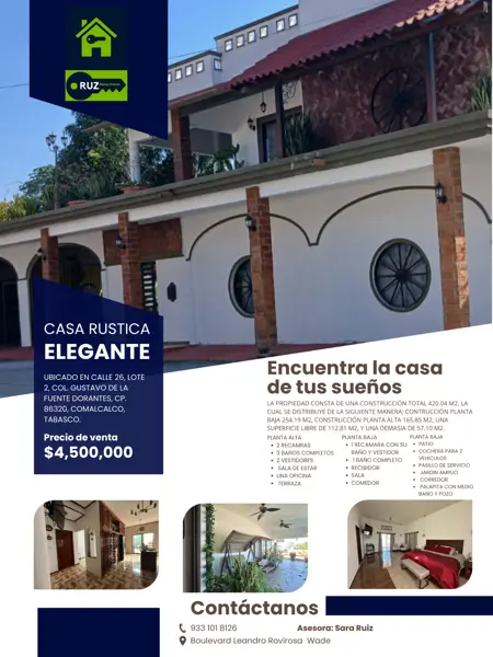 Casa en venta en Gustavo de la Fuente Dorantes, Comalcalco — foto 2 de 36