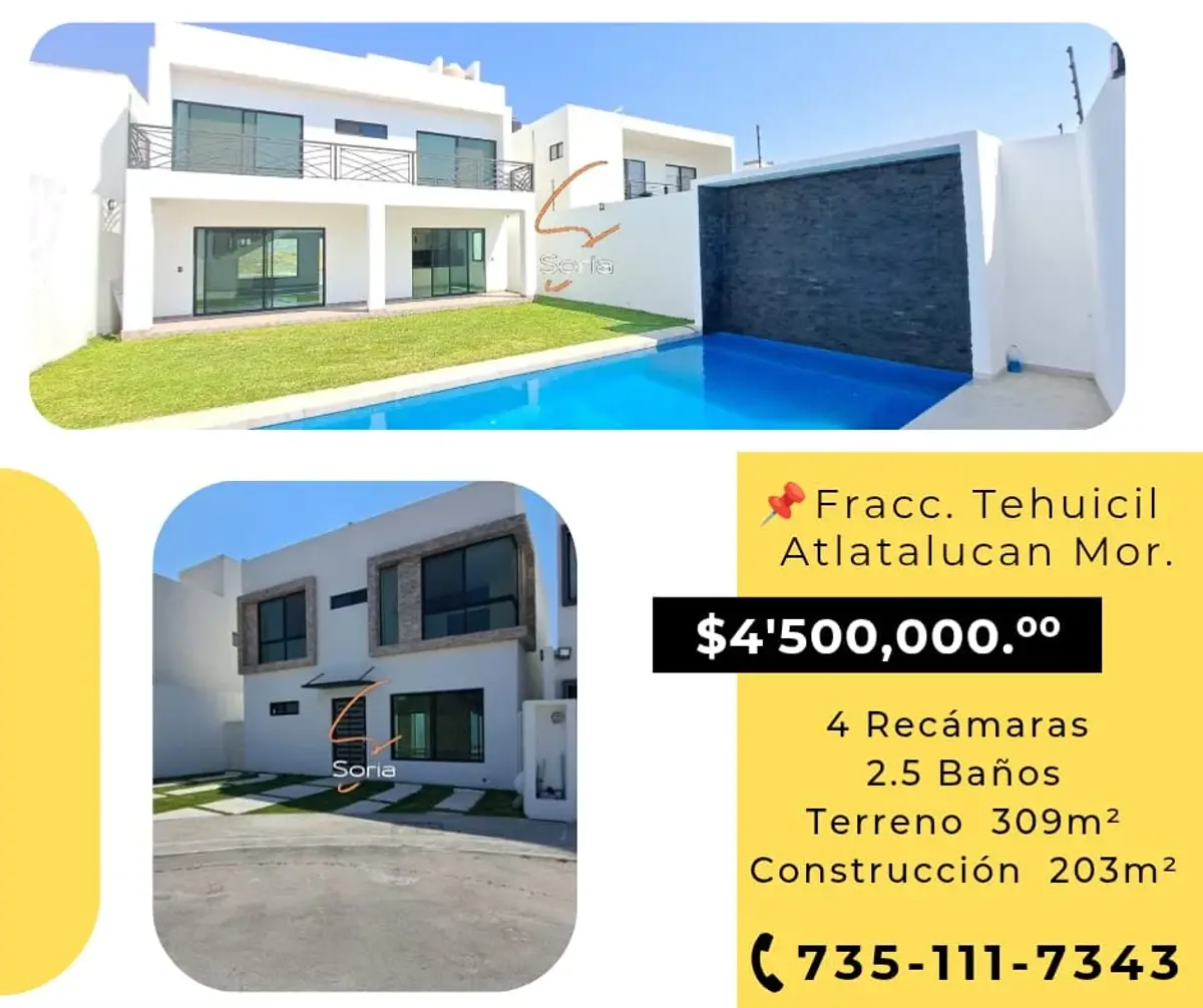 Casa en venta en Atlatlahucan, Atlatlahucan — foto 1 de 25