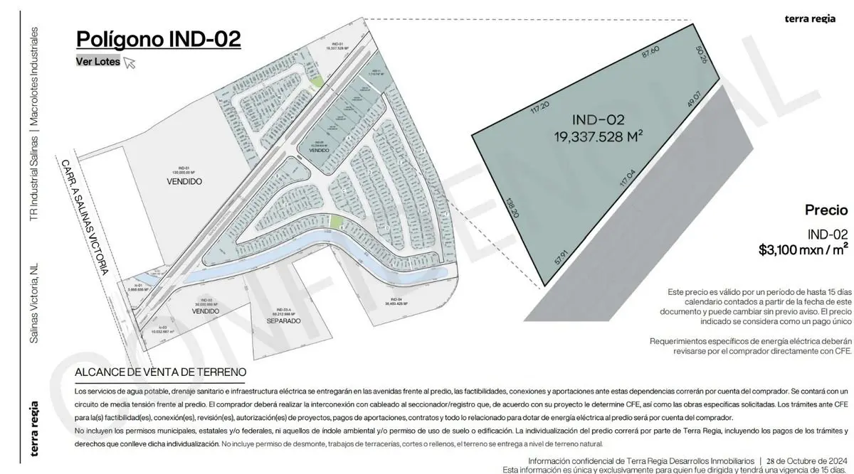 Terreno en venta en Parque IBP Salinas, Salinas Victoria — foto 1 de 7