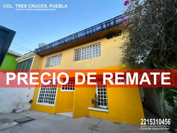 Remate de Casas Cerca a C.u, Buap, a Dos Calles de Plaza Xilotzingo, Puebla, Solo Contado