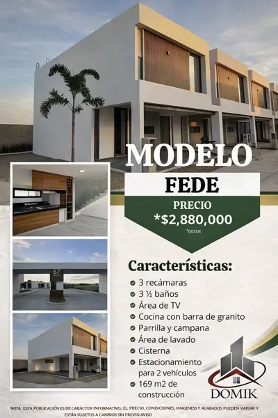 En venta bonitas casas en Real de Palmas Modelo FEDE desde $2,880,000