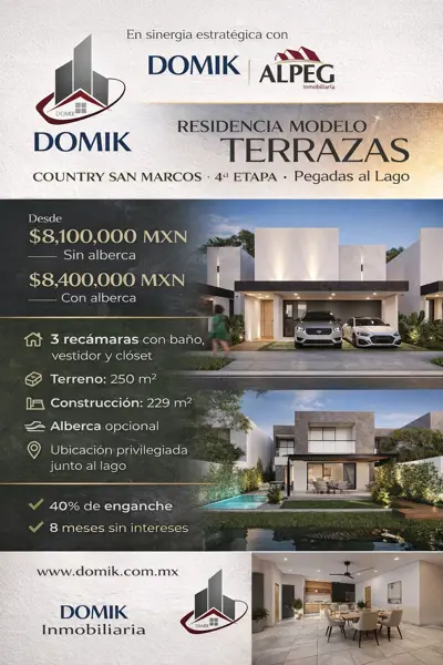En preventa residencias en Country San Marcos desde $8,100,000.00