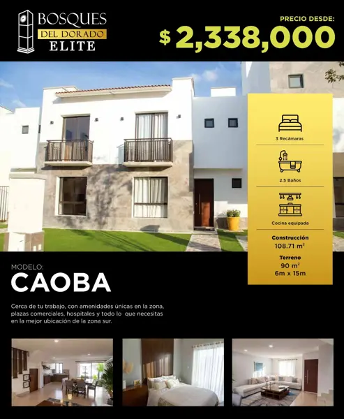 Casa nueva modelo Caoba en Bosques del Dorado Elite, León