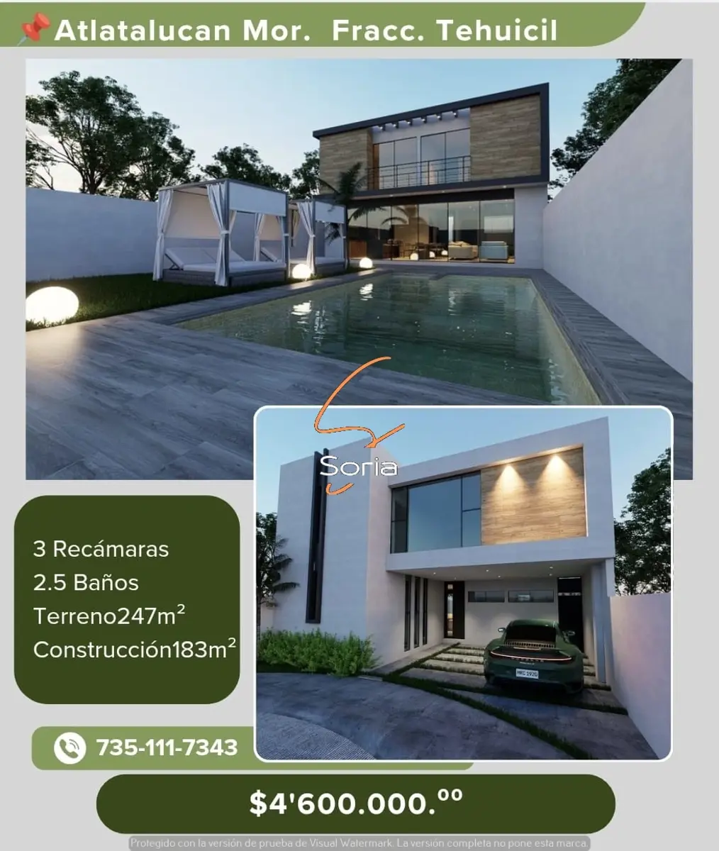 Casa en venta en Tehuicil, Atlatlahucan — foto 1 de 11