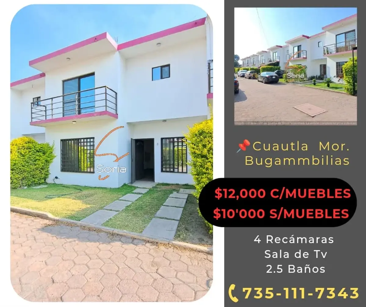 Casa en renta en Cuautlixco, Cuautla — foto 1 de 17
