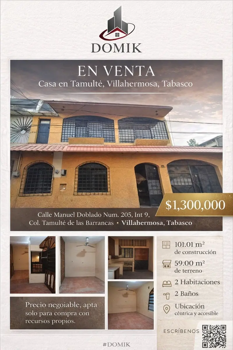 Casa en venta en Tamulté Casa en venta en Tamulté
