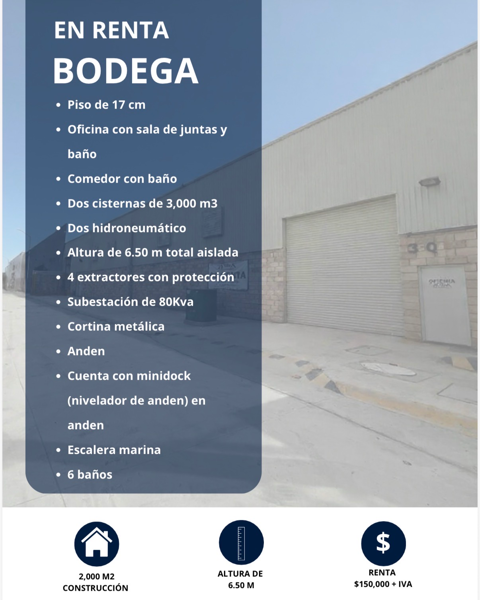 Renta de Bodega en Carretera la Unión, Torreón